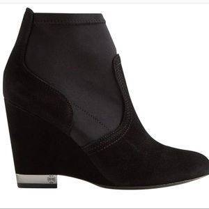 Tory Burch ‘Brenda’ Demi Wedge boot, black suede